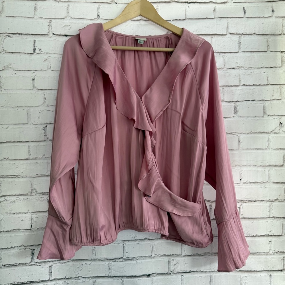 a new day Soft Pink Ruffle‎ Blouse